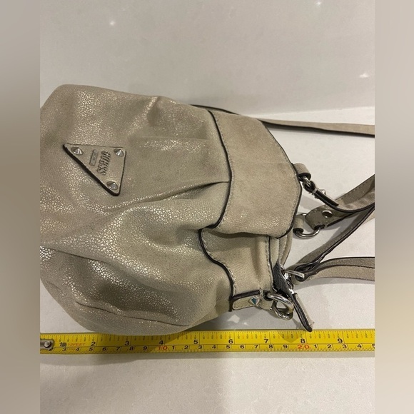 Vintage Guess Y2K Hobo Crossbody Handbag Silver - Picture 9 of 9
